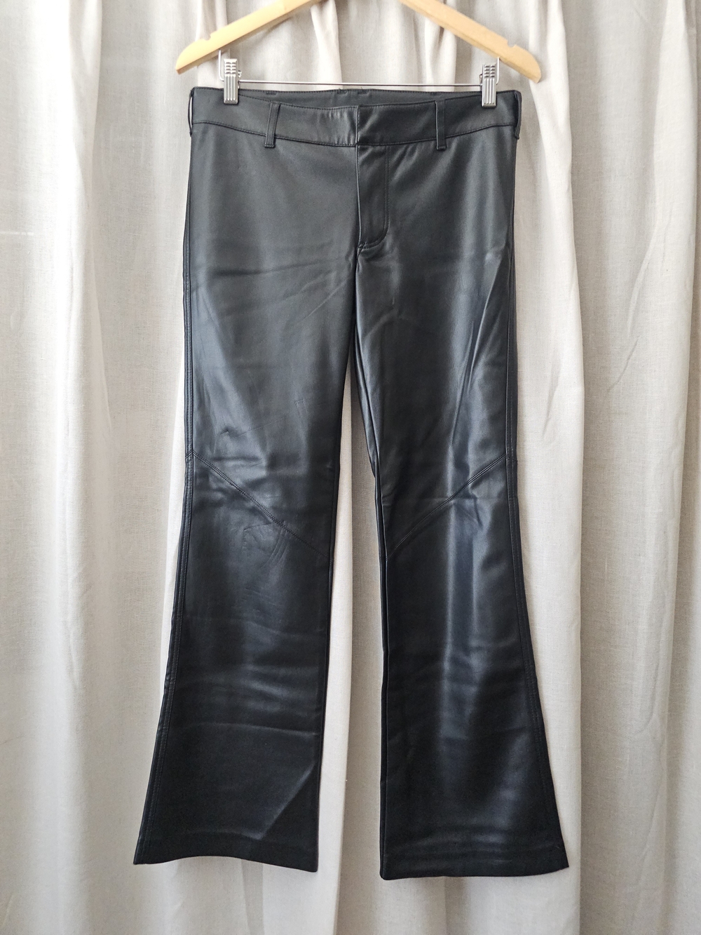 FREE PEOPLE black faux leather flare pants 🖤